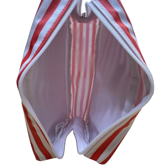 Scout Women’s Orange/White Striped Coated 3-Way Toiletry Bag Size S - Picture 10 of 13